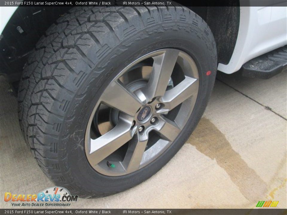 2015 Ford F150 Lariat SuperCrew 4x4 Oxford White / Black Photo #3