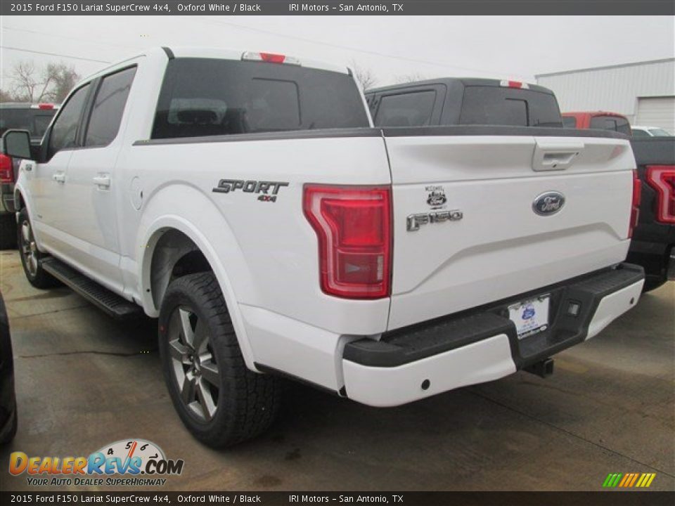 2015 Ford F150 Lariat SuperCrew 4x4 Oxford White / Black Photo #5