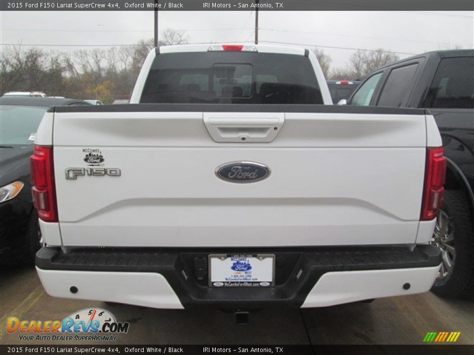 2015 Ford F150 Lariat SuperCrew 4x4 Oxford White / Black Photo #7