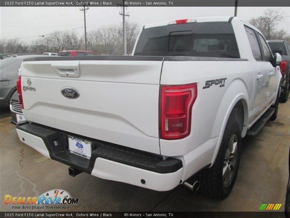 2015 Ford F150 Lariat SuperCrew 4x4 Oxford White / Black Photo #8