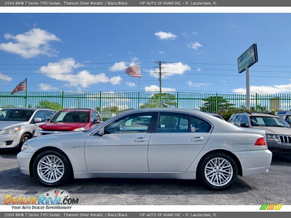 2004 BMW 7 Series 745i Sedan Titanium Silver Metallic / Black/Black Photo #5