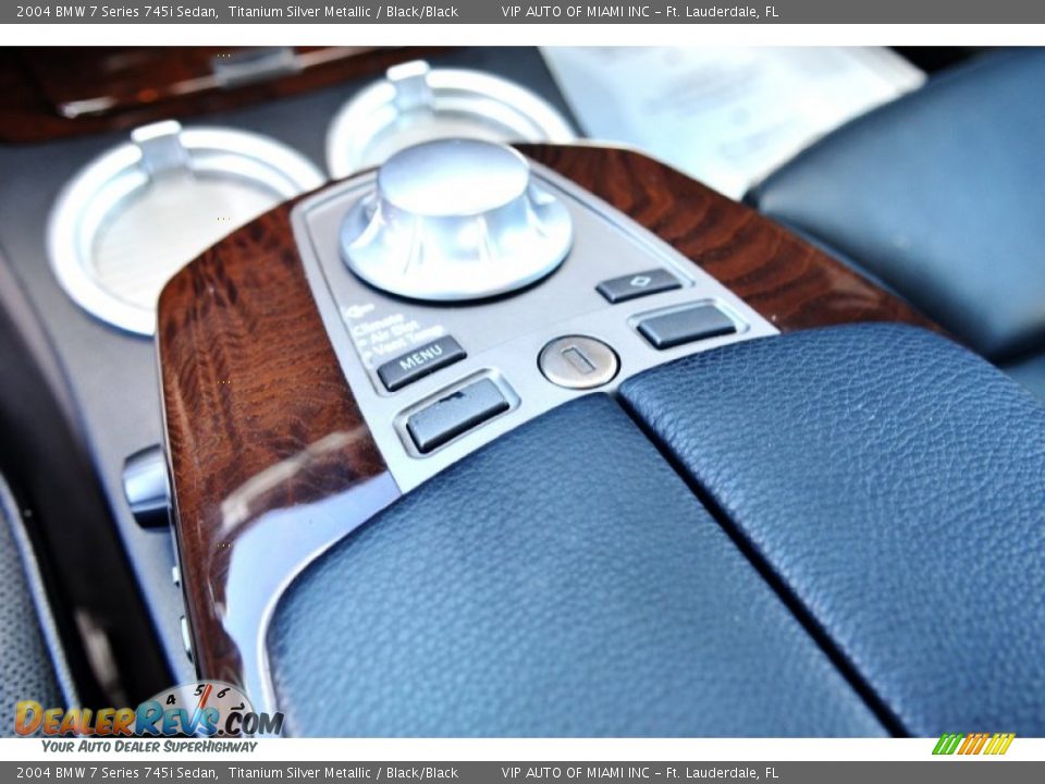 2004 BMW 7 Series 745i Sedan Titanium Silver Metallic / Black/Black Photo #25