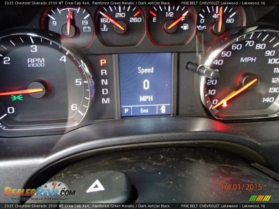 2015 Chevrolet Silverado 1500 WT Crew Cab 4x4 Rainforest Green Metallic / Dark Ash/Jet Black Photo #2