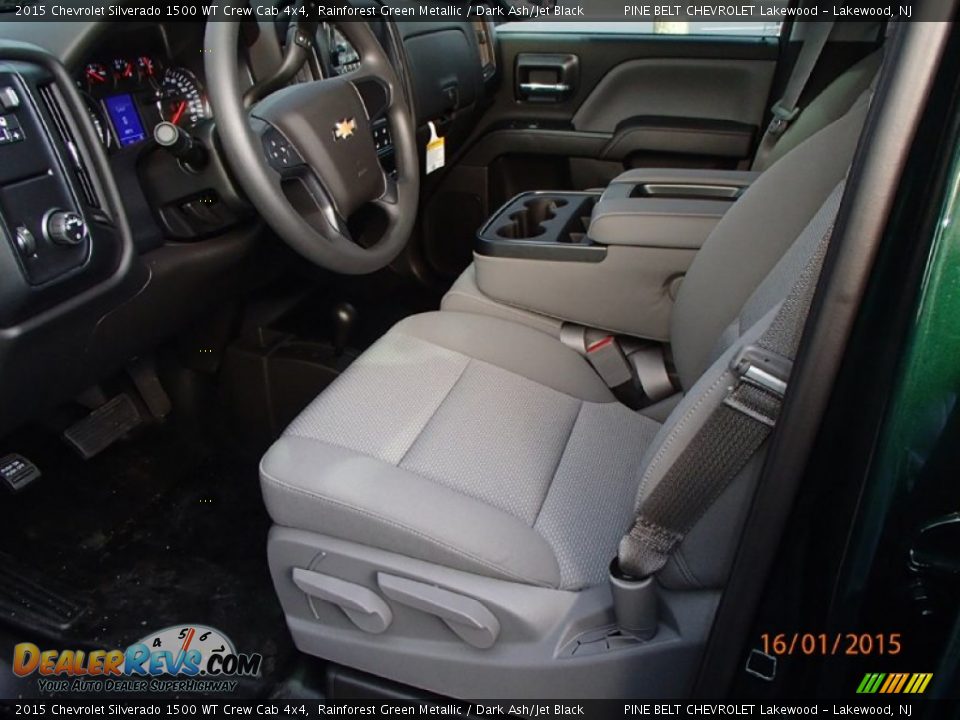 2015 Chevrolet Silverado 1500 WT Crew Cab 4x4 Rainforest Green Metallic / Dark Ash/Jet Black Photo #3