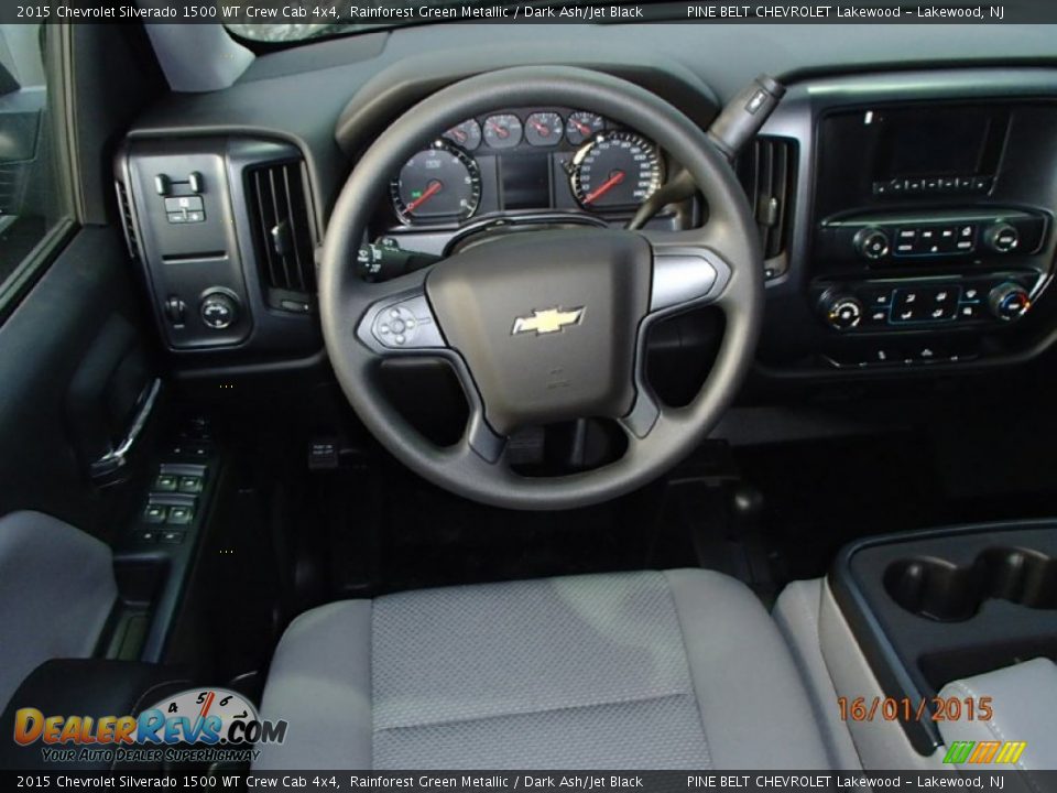2015 Chevrolet Silverado 1500 WT Crew Cab 4x4 Rainforest Green Metallic / Dark Ash/Jet Black Photo #5