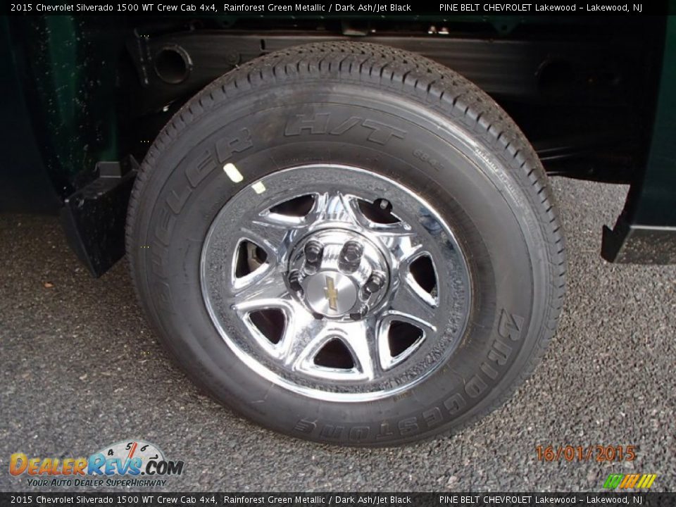 2015 Chevrolet Silverado 1500 WT Crew Cab 4x4 Rainforest Green Metallic / Dark Ash/Jet Black Photo #7