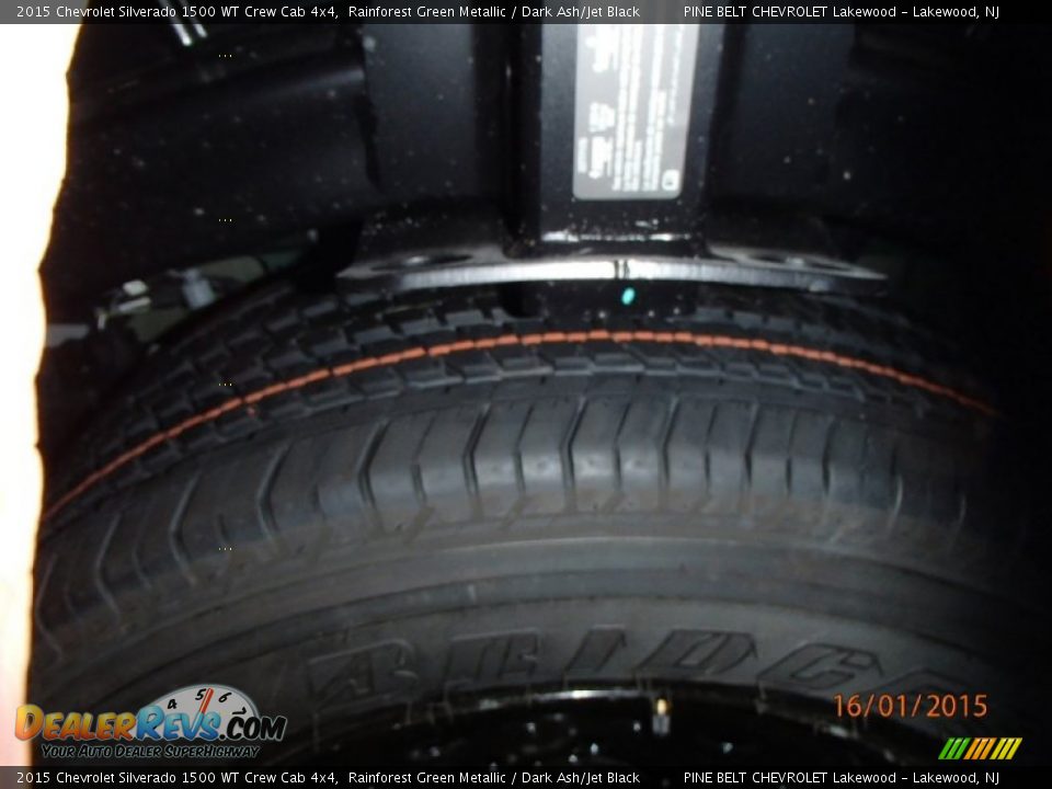 2015 Chevrolet Silverado 1500 WT Crew Cab 4x4 Rainforest Green Metallic / Dark Ash/Jet Black Photo #9