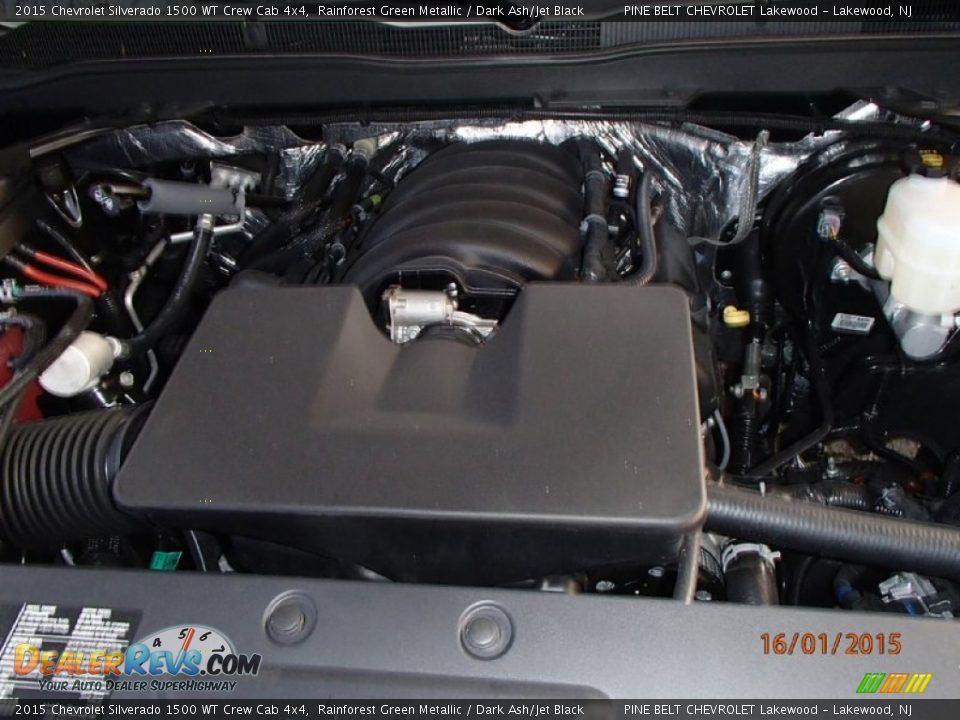 2015 Chevrolet Silverado 1500 WT Crew Cab 4x4 Rainforest Green Metallic / Dark Ash/Jet Black Photo #10