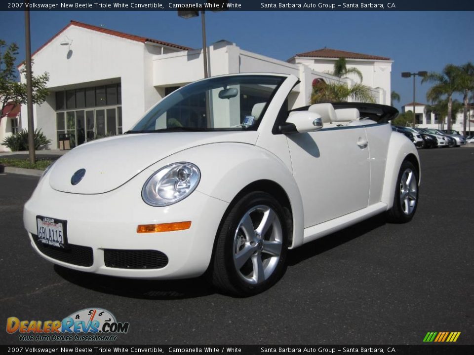 2007 Volkswagen New Beetle Triple White Convertible Campanella White / White Photo #1