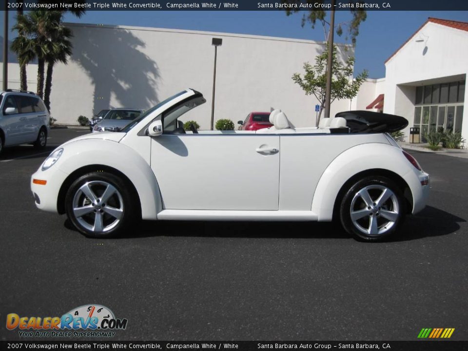 2007 Volkswagen New Beetle Triple White Convertible Campanella White / White Photo #2