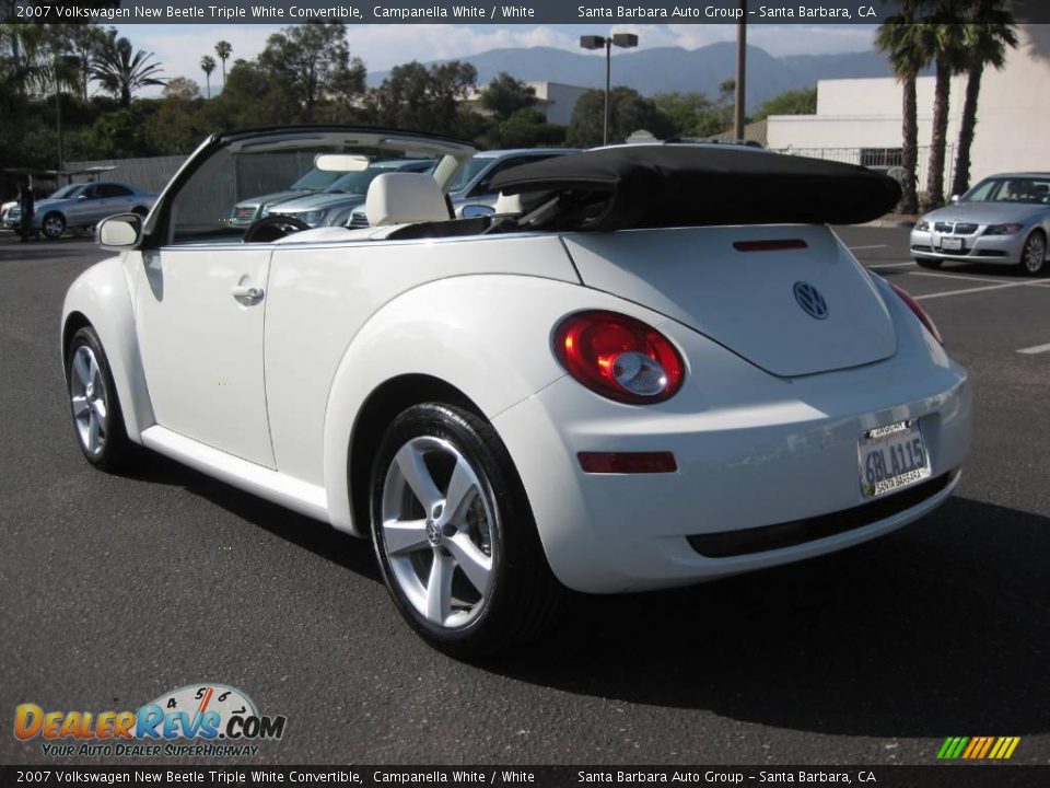 2007 Volkswagen New Beetle Triple White Convertible Campanella White / White Photo #3