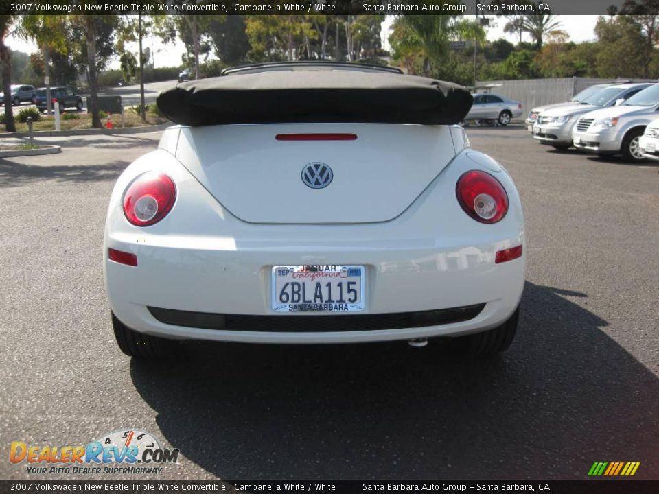 2007 Volkswagen New Beetle Triple White Convertible Campanella White / White Photo #4