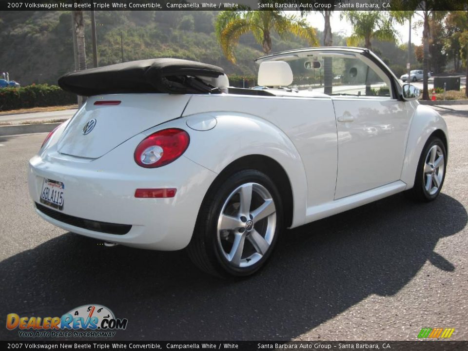 2007 Volkswagen New Beetle Triple White Convertible Campanella White / White Photo #5