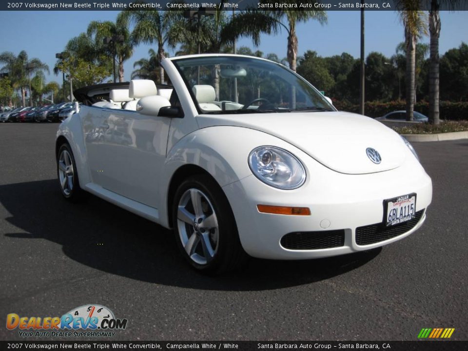 2007 Volkswagen New Beetle Triple White Convertible Campanella White / White Photo #7