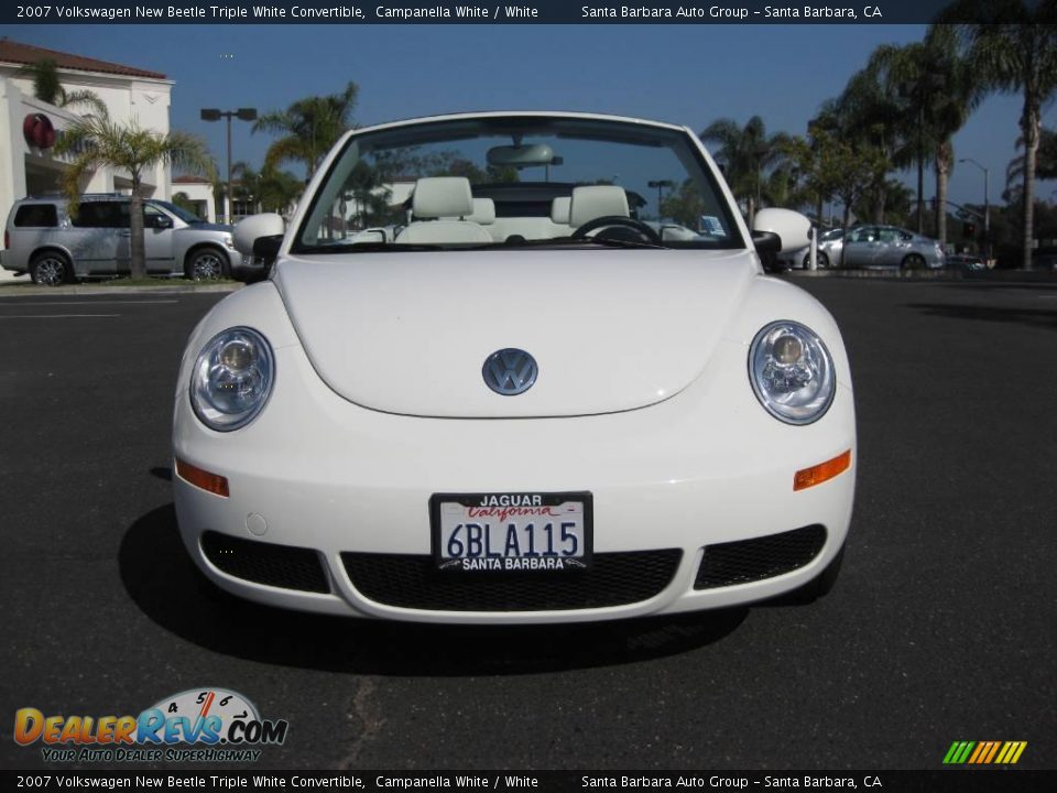 2007 Volkswagen New Beetle Triple White Convertible Campanella White / White Photo #8