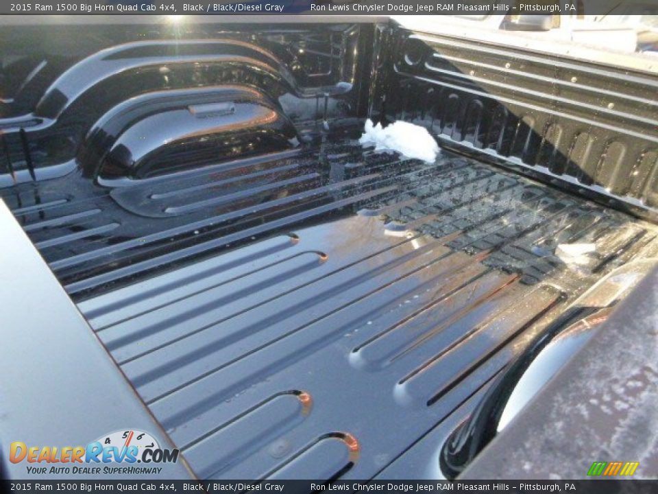 2015 Ram 1500 Big Horn Quad Cab 4x4 Black / Black/Diesel Gray Photo #3