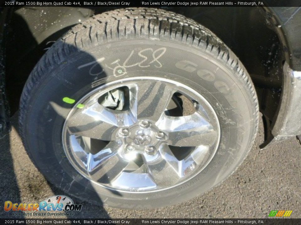2015 Ram 1500 Big Horn Quad Cab 4x4 Black / Black/Diesel Gray Photo #10