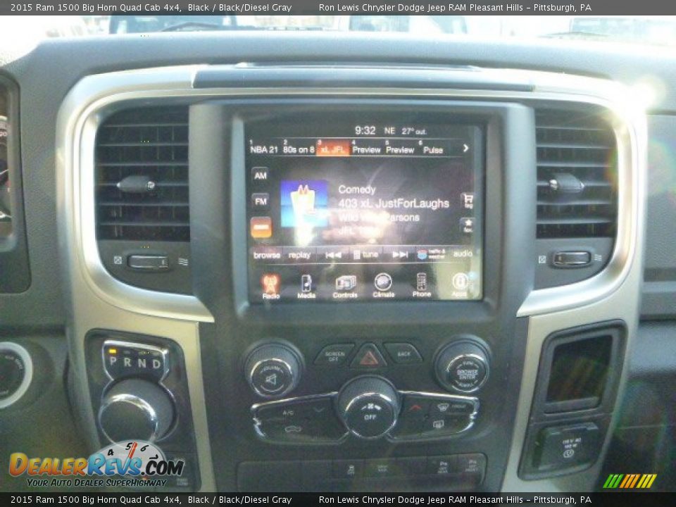 2015 Ram 1500 Big Horn Quad Cab 4x4 Black / Black/Diesel Gray Photo #17