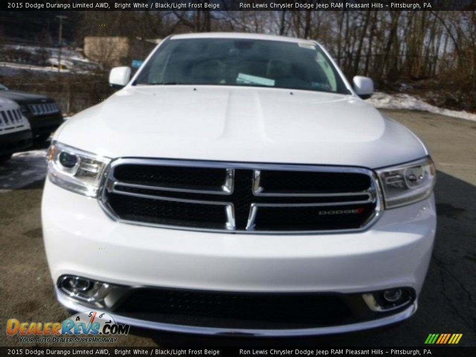 2015 Dodge Durango Limited AWD Bright White / Black/Light Frost Beige Photo #8