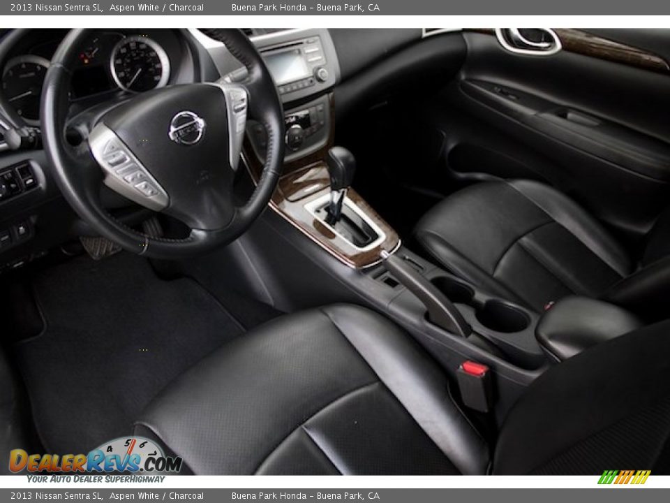 2013 Nissan Sentra SL Aspen White / Charcoal Photo #11