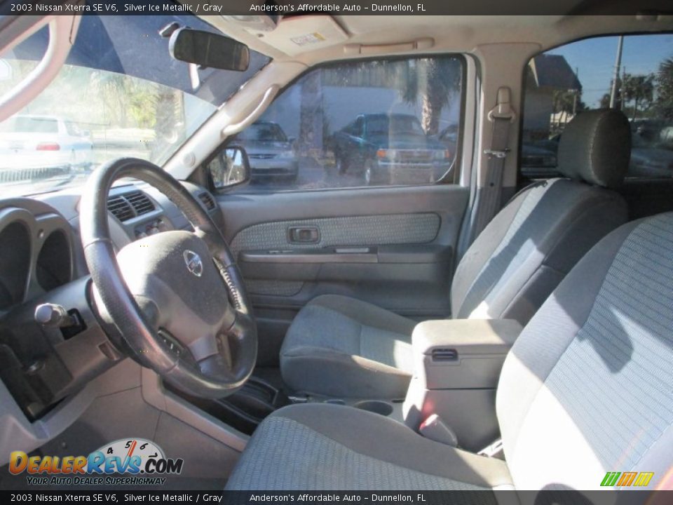 2003 Nissan Xterra SE V6 Silver Ice Metallic / Gray Photo #10