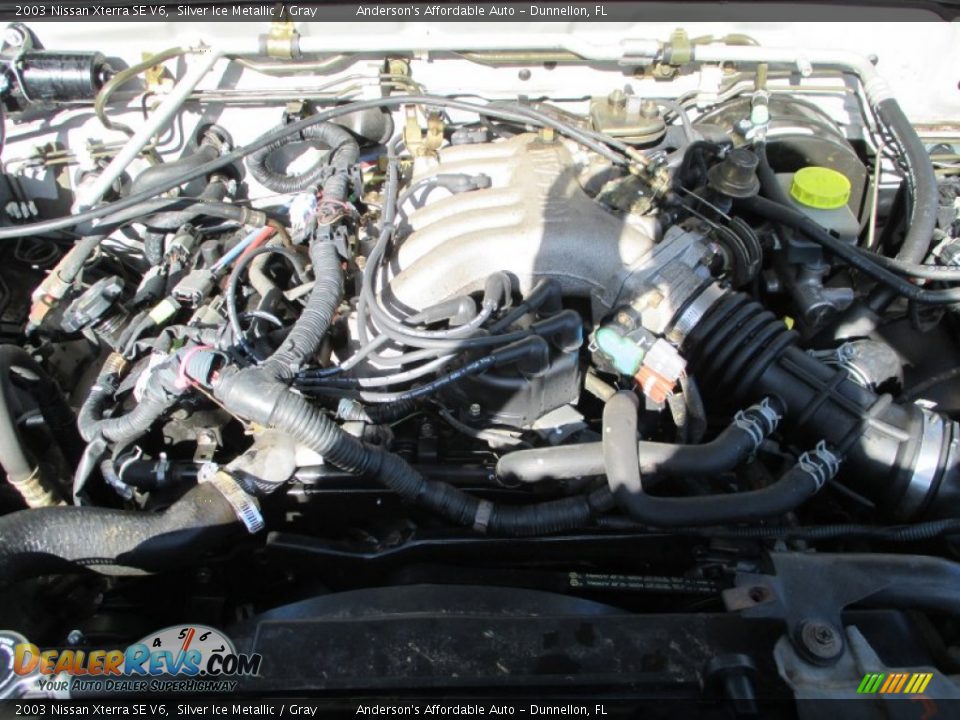 2003 Nissan Xterra SE V6 Silver Ice Metallic / Gray Photo #16