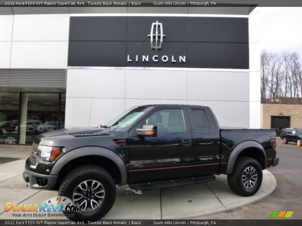 2012 Ford F150 SVT Raptor SuperCab 4x4 Tuxedo Black Metallic / Black Photo #1