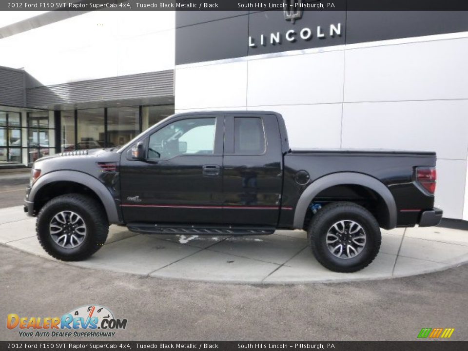 2012 Ford F150 SVT Raptor SuperCab 4x4 Tuxedo Black Metallic / Black Photo #2