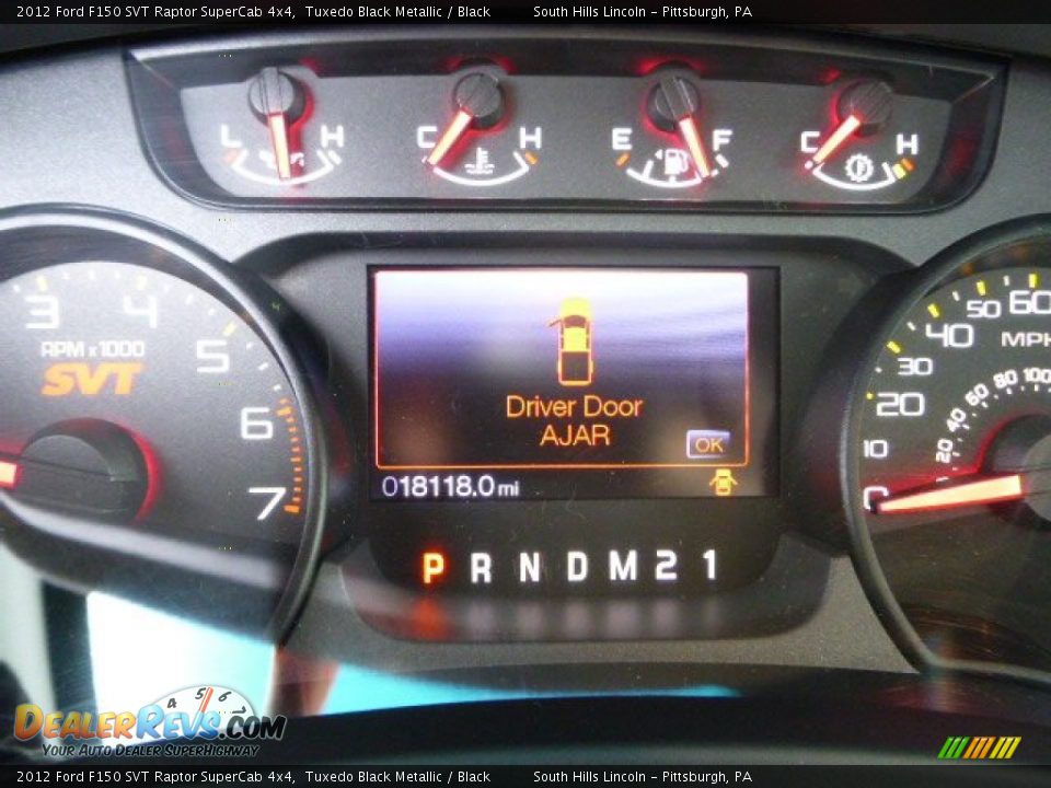 2012 Ford F150 SVT Raptor SuperCab 4x4 Tuxedo Black Metallic / Black Photo #27