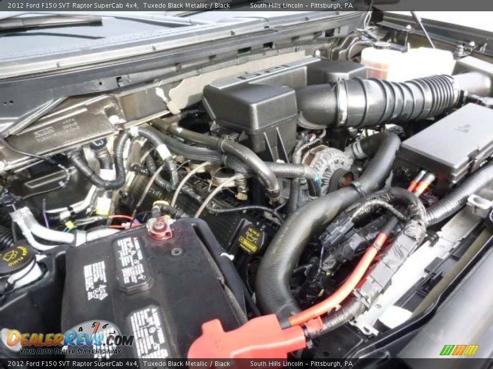 2012 Ford F150 SVT Raptor SuperCab 4x4 Tuxedo Black Metallic / Black Photo #28