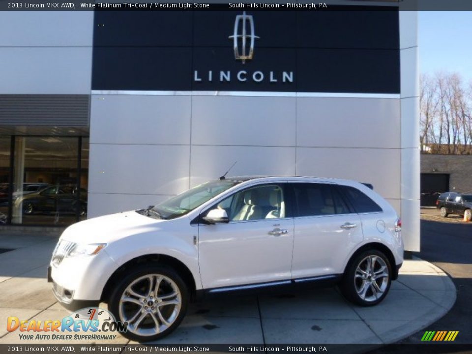 2013 Lincoln MKX AWD White Platinum Tri-Coat / Medium Light Stone Photo #1