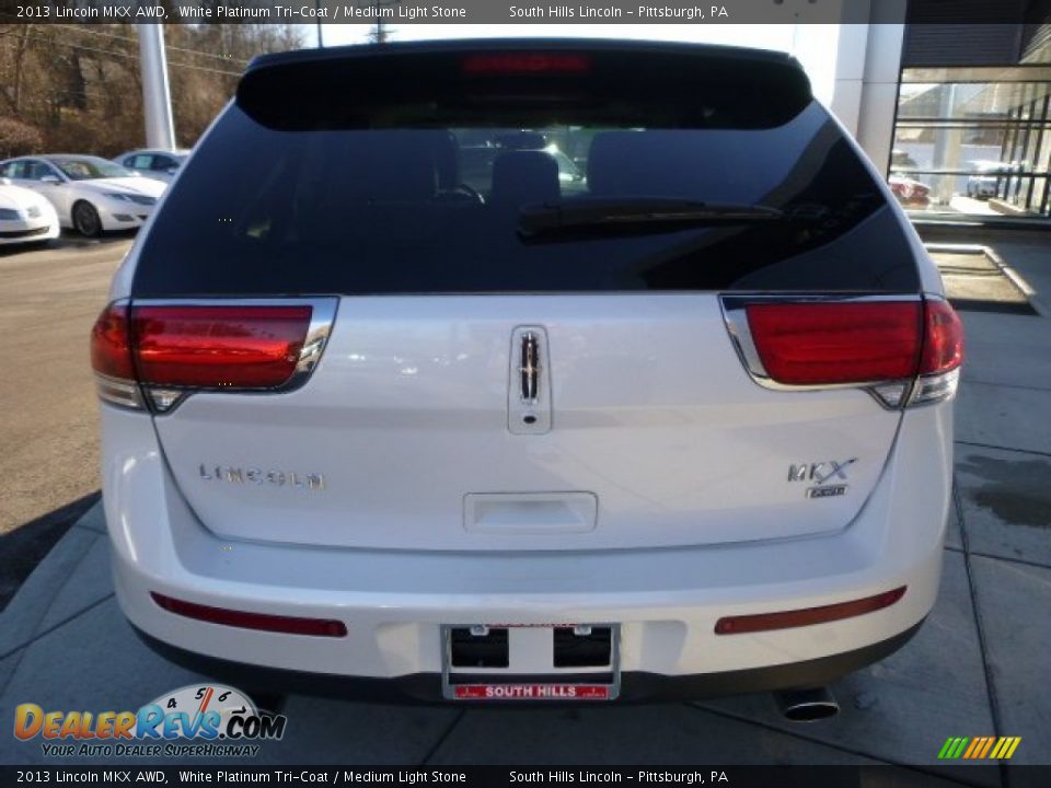 2013 Lincoln MKX AWD White Platinum Tri-Coat / Medium Light Stone Photo #4