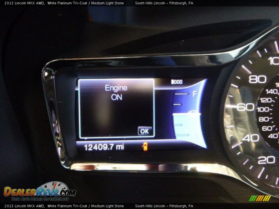 2013 Lincoln MKX AWD White Platinum Tri-Coat / Medium Light Stone Photo #24