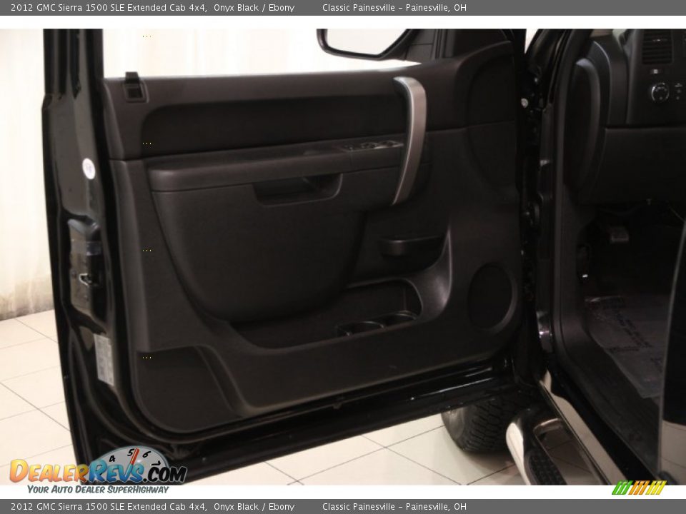 2012 GMC Sierra 1500 SLE Extended Cab 4x4 Onyx Black / Ebony Photo #4