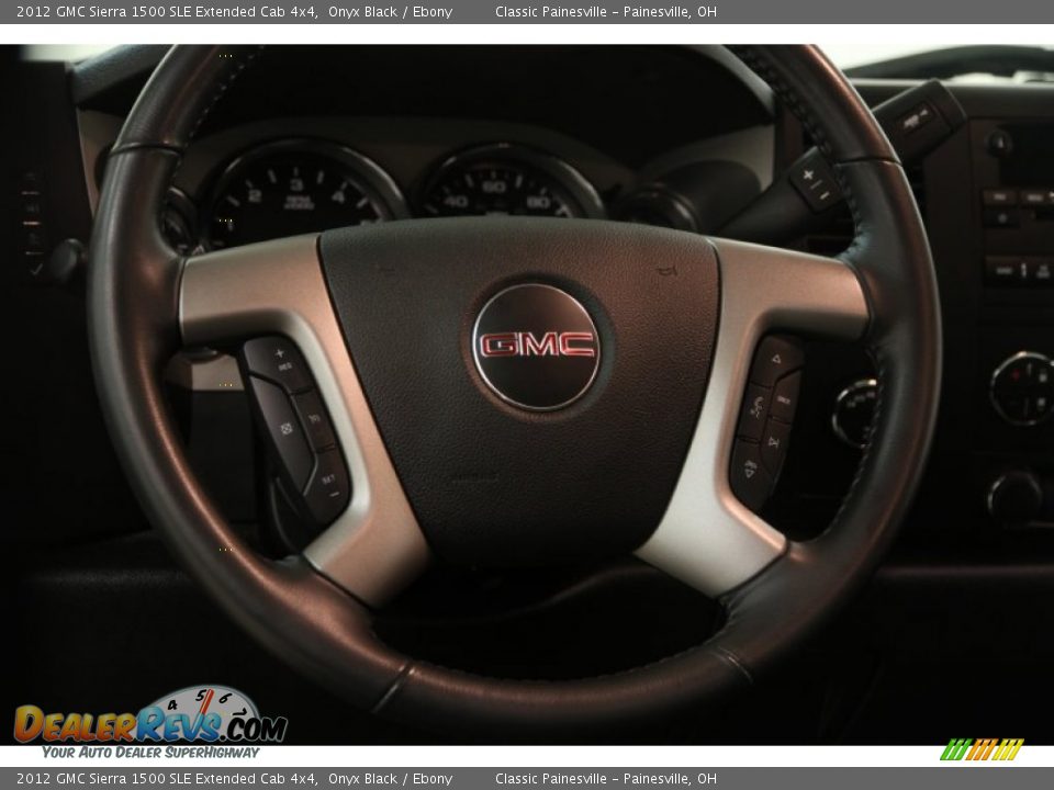 2012 GMC Sierra 1500 SLE Extended Cab 4x4 Onyx Black / Ebony Photo #6
