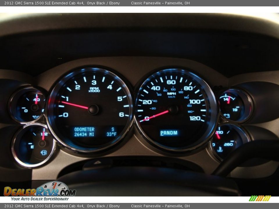 2012 GMC Sierra 1500 SLE Extended Cab 4x4 Onyx Black / Ebony Photo #7