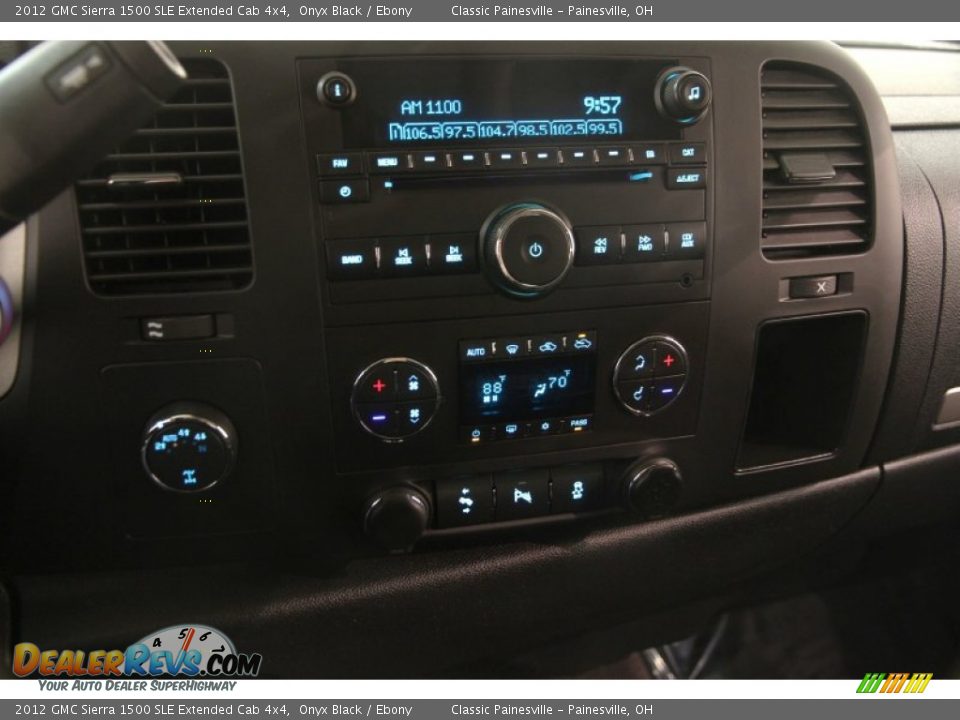 2012 GMC Sierra 1500 SLE Extended Cab 4x4 Onyx Black / Ebony Photo #9