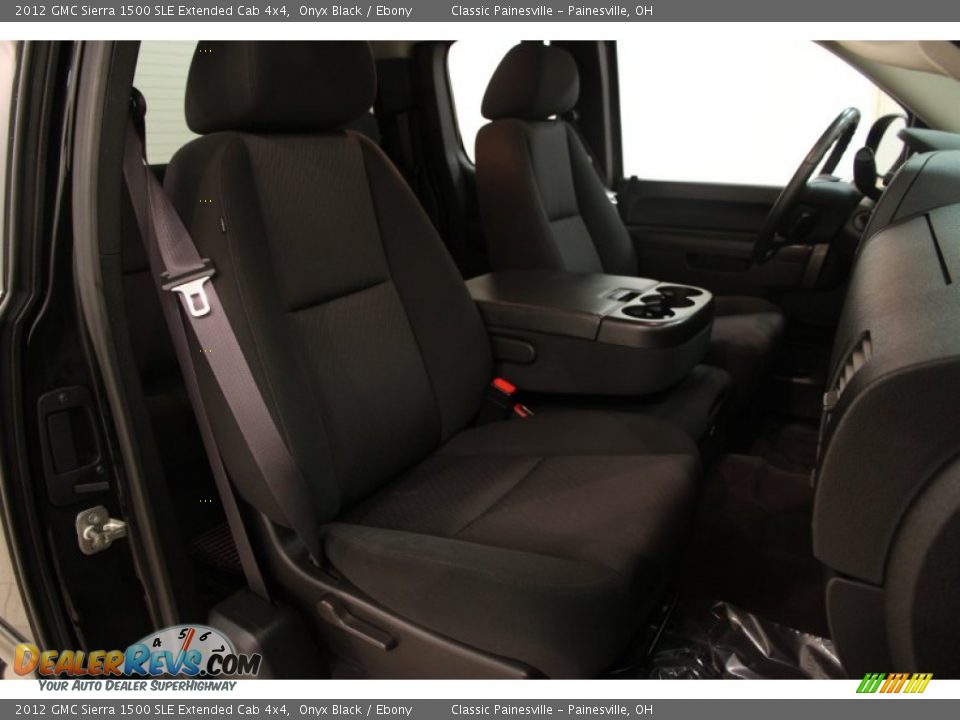 2012 GMC Sierra 1500 SLE Extended Cab 4x4 Onyx Black / Ebony Photo #12