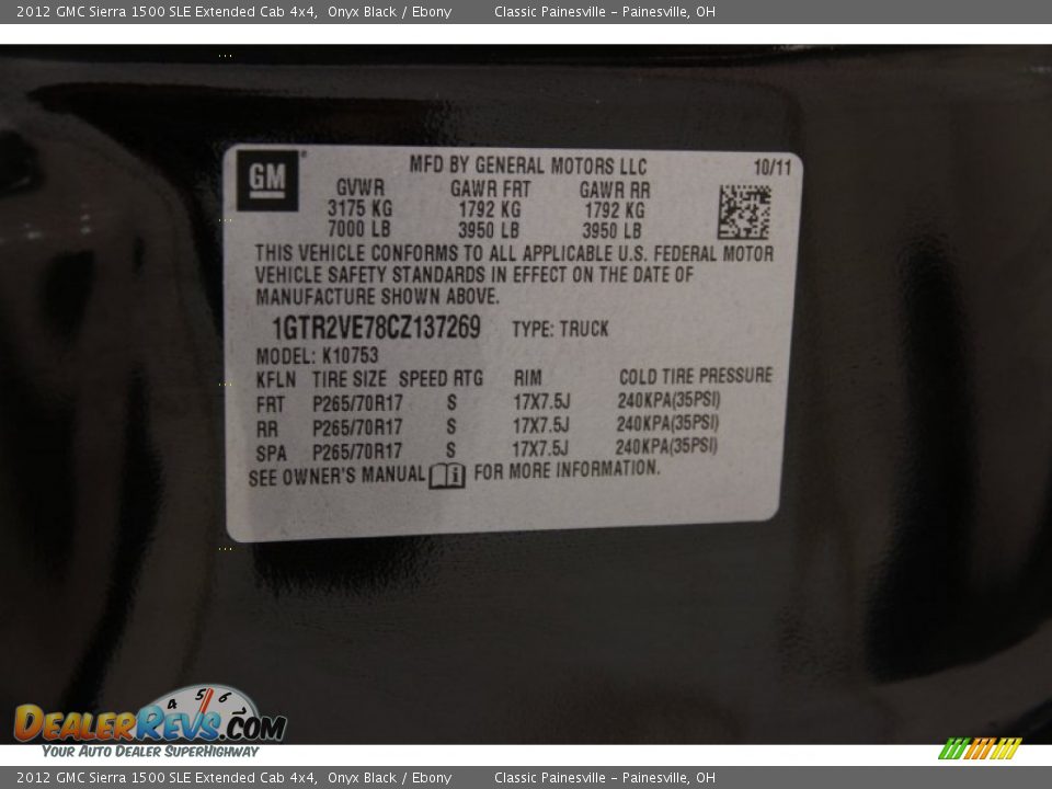 2012 GMC Sierra 1500 SLE Extended Cab 4x4 Onyx Black / Ebony Photo #17