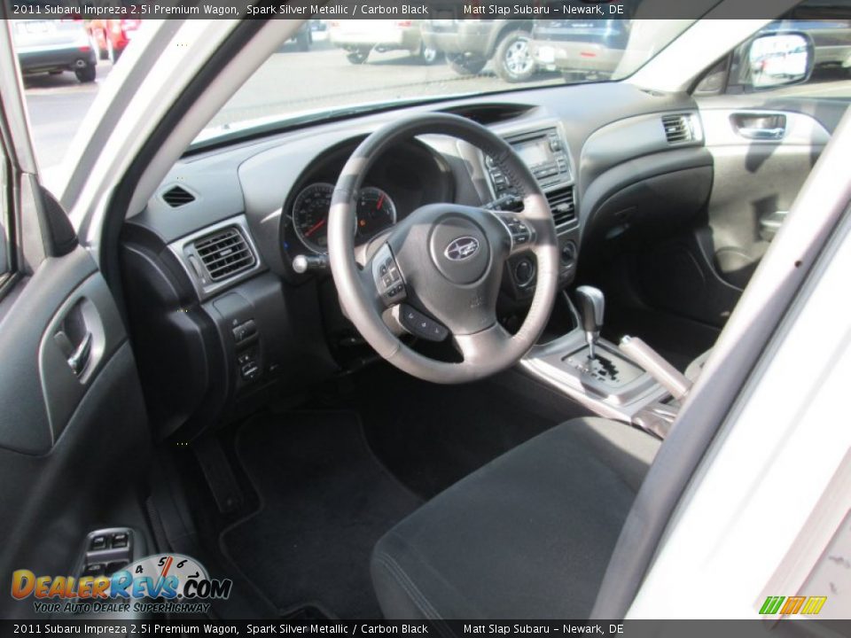 2011 Subaru Impreza 2.5i Premium Wagon Spark Silver Metallic / Carbon Black Photo #10