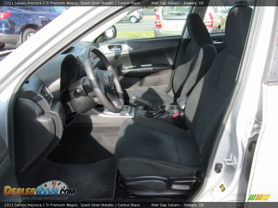 2011 Subaru Impreza 2.5i Premium Wagon Spark Silver Metallic / Carbon Black Photo #11