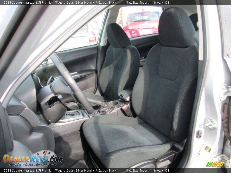 2011 Subaru Impreza 2.5i Premium Wagon Spark Silver Metallic / Carbon Black Photo #14