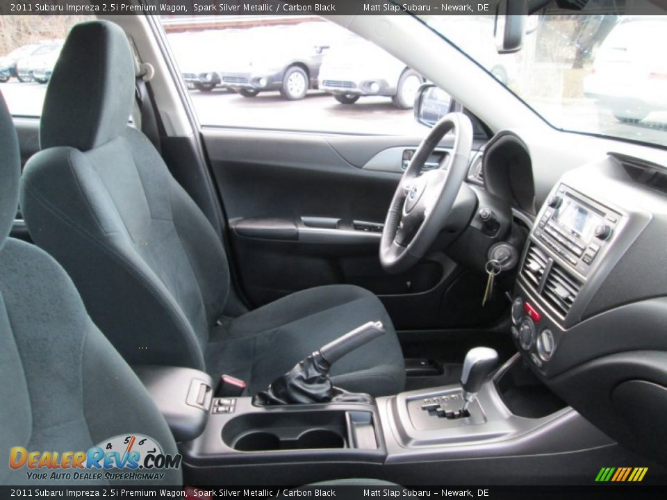 2011 Subaru Impreza 2.5i Premium Wagon Spark Silver Metallic / Carbon Black Photo #15