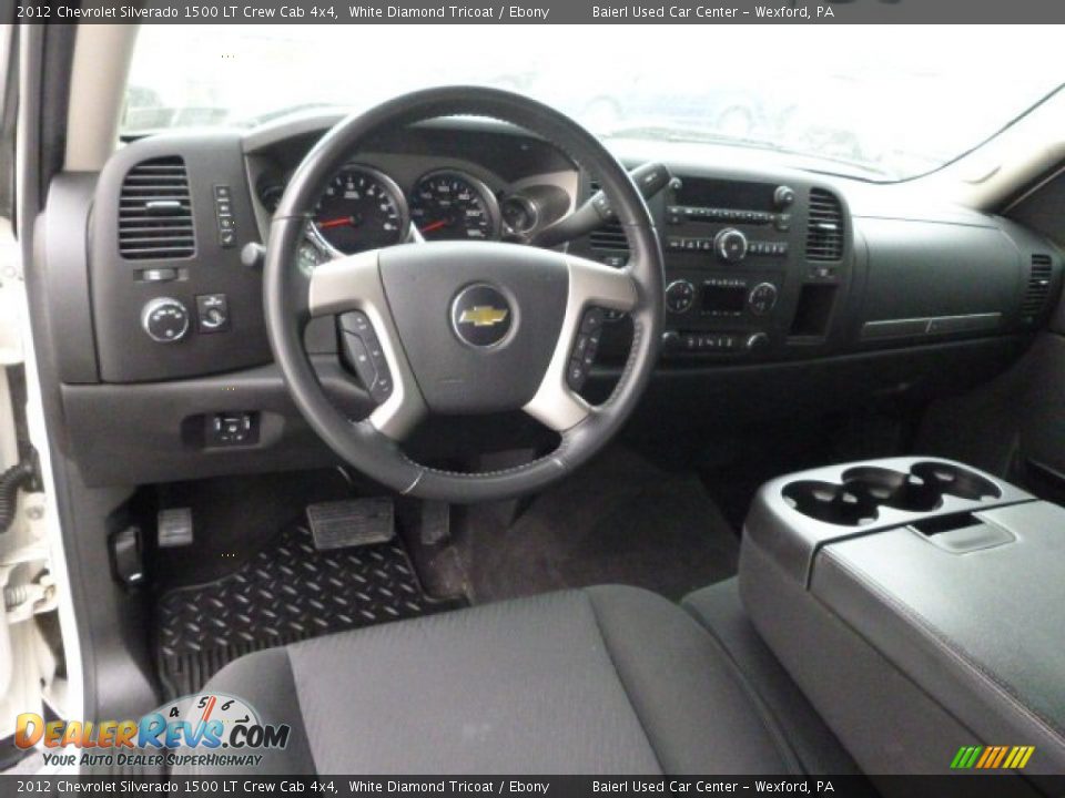 2012 Chevrolet Silverado 1500 LT Crew Cab 4x4 White Diamond Tricoat / Ebony Photo #16
