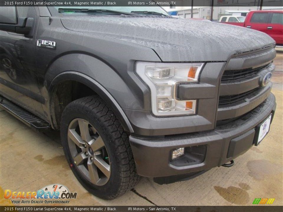 2015 Ford F150 Lariat SuperCrew 4x4 Magnetic Metallic / Black Photo #2