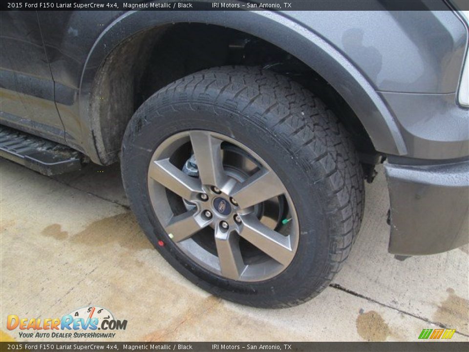 2015 Ford F150 Lariat SuperCrew 4x4 Magnetic Metallic / Black Photo #3