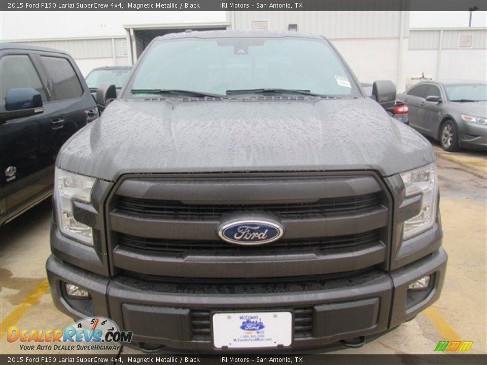 2015 Ford F150 Lariat SuperCrew 4x4 Magnetic Metallic / Black Photo #4