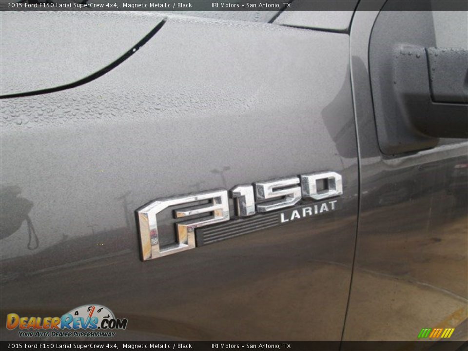 2015 Ford F150 Lariat SuperCrew 4x4 Magnetic Metallic / Black Photo #6