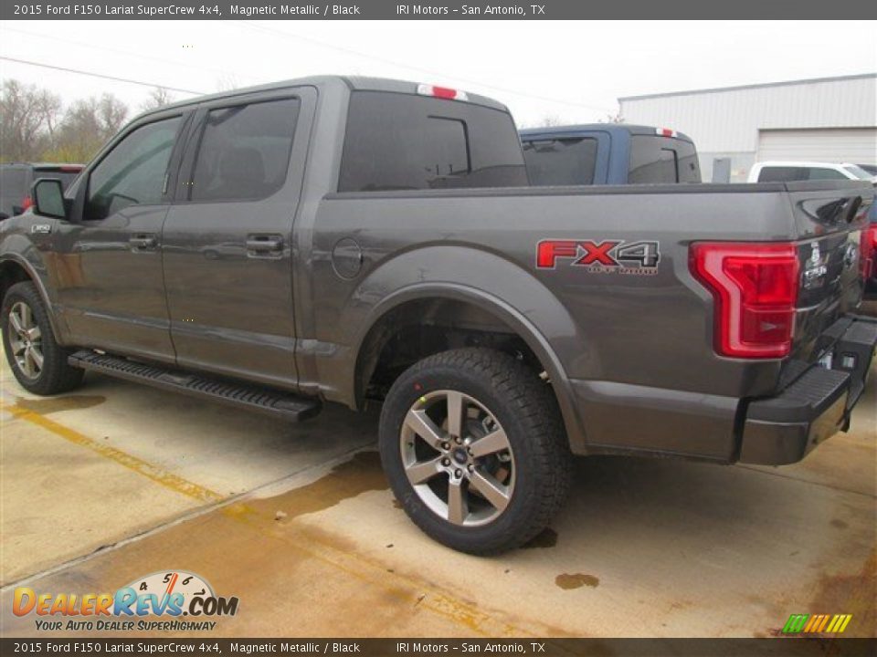 2015 Ford F150 Lariat SuperCrew 4x4 Magnetic Metallic / Black Photo #8