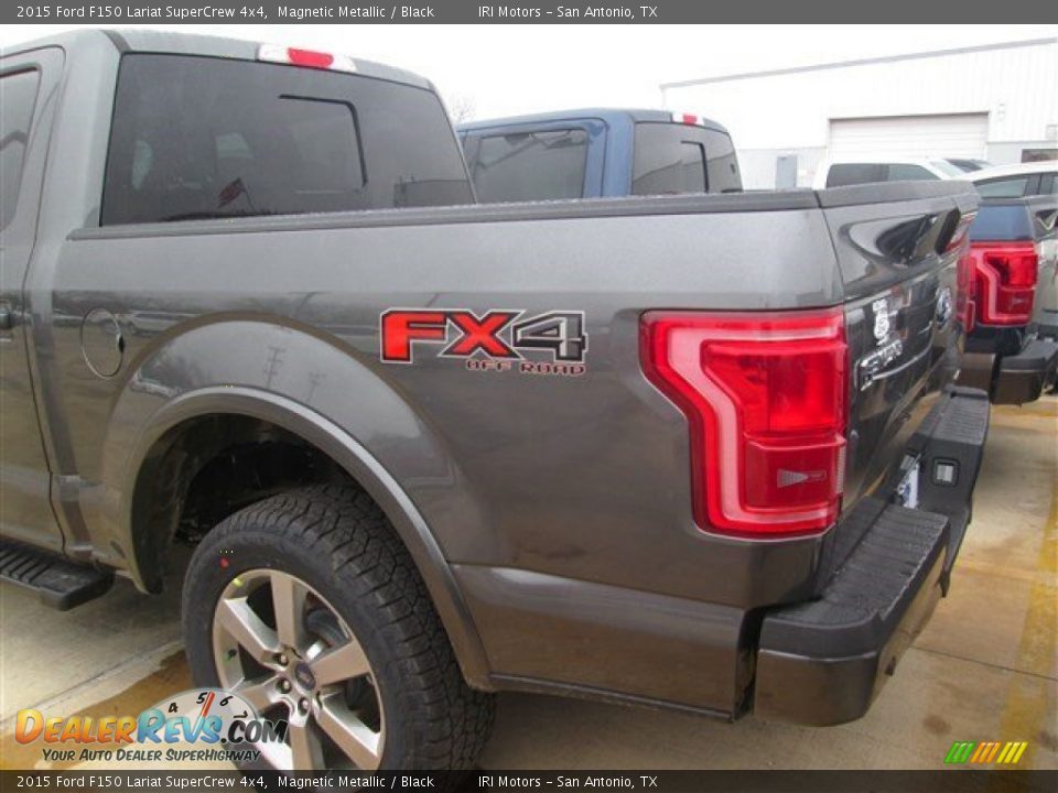 2015 Ford F150 Lariat SuperCrew 4x4 Magnetic Metallic / Black Photo #9